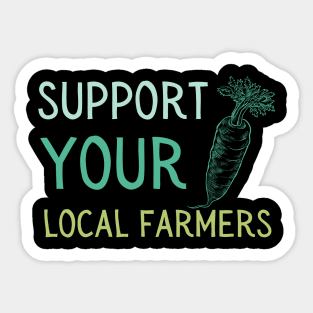 Support local farmers carrot Sticker